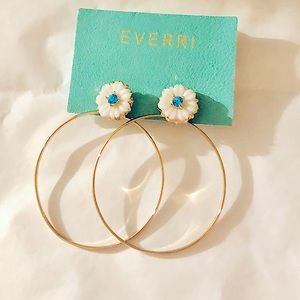 NWT EVERRI Floral Accented Hoops